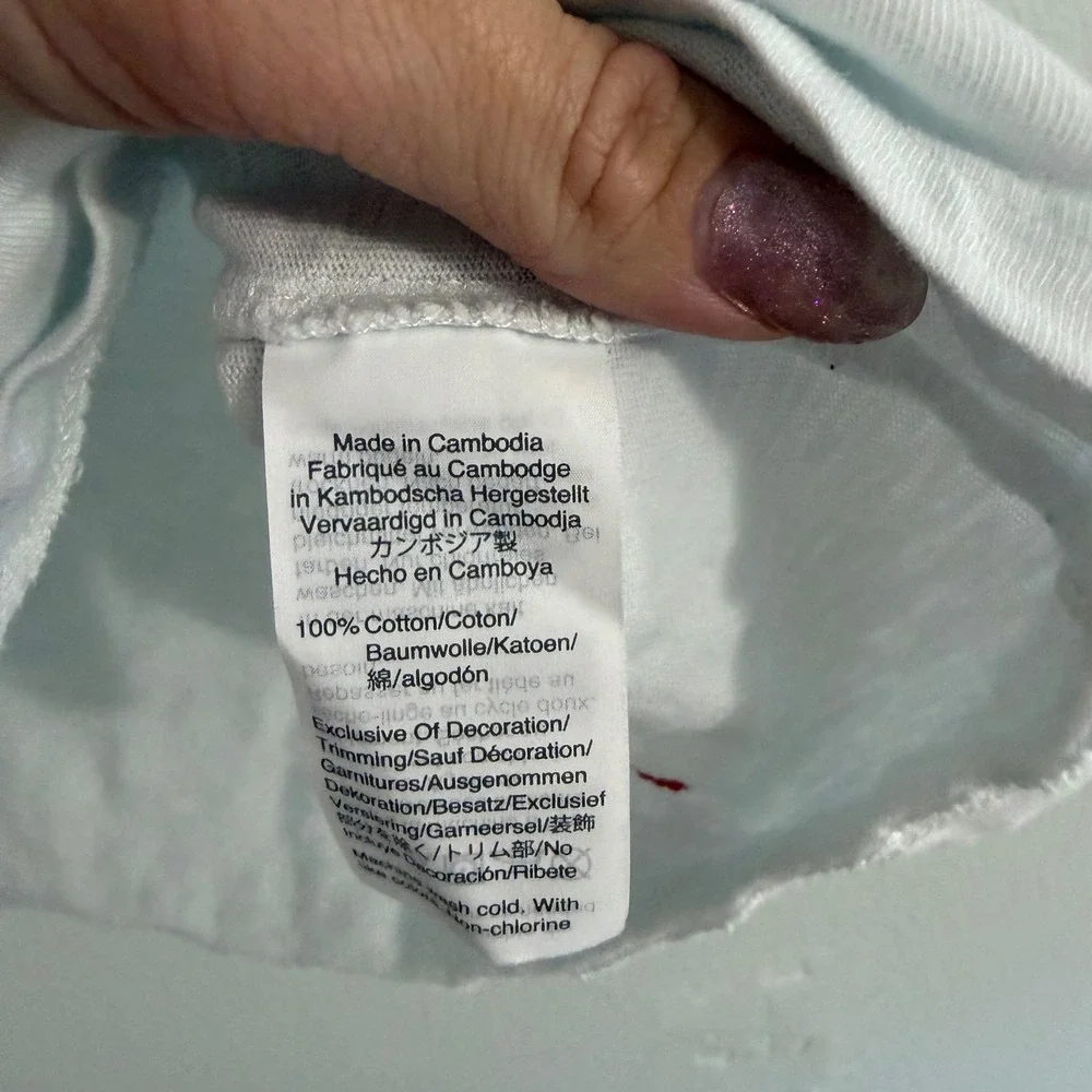 J. Crew - 100% Cotton Short Sleeve Tee‎ Embroidered Bikini Pattern